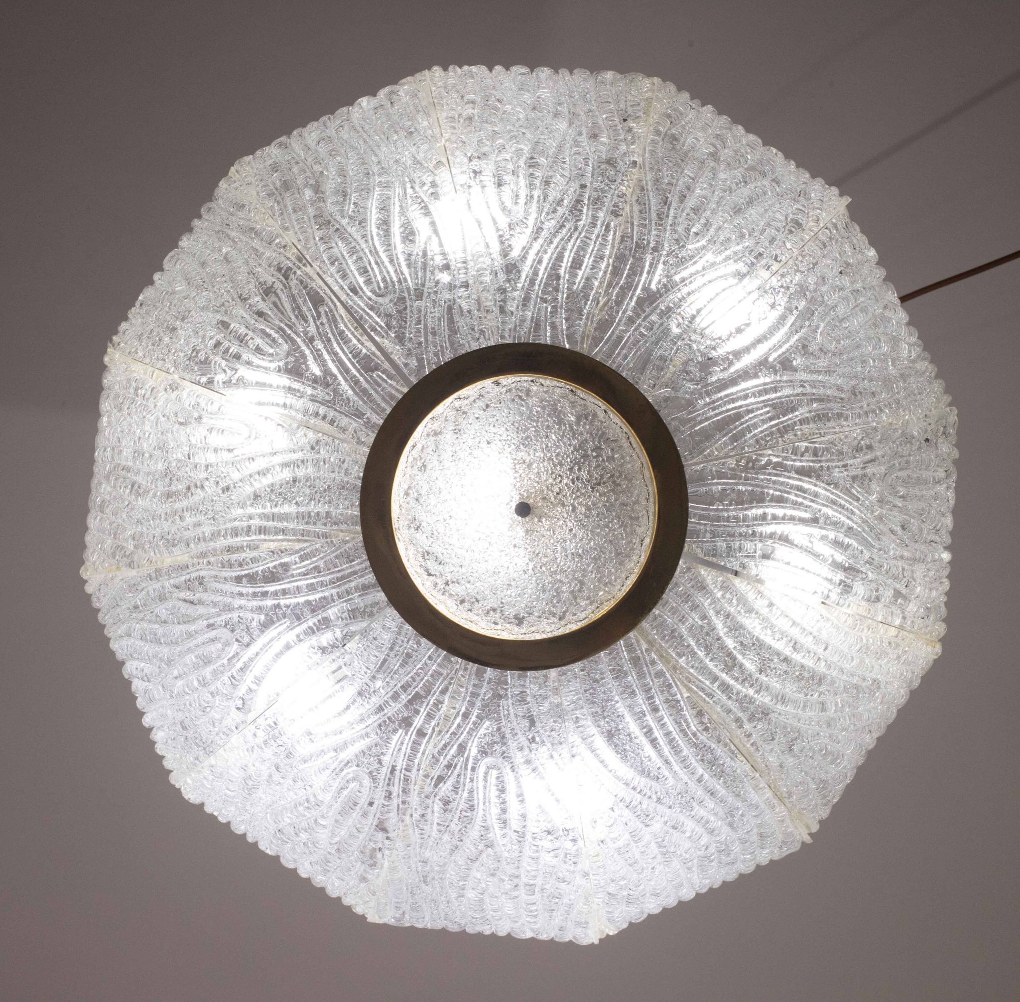 Luxurious Murano glass ceiling lamp model Royal by Barovier e Toso, 1970s