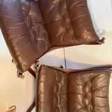 3 vintage Falcon chairs. By Sigurd Ressel for Vatne Møbler Norway. 1970's. Falcon chairs