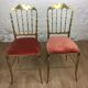 Pair of brass chairs "Chiavari"