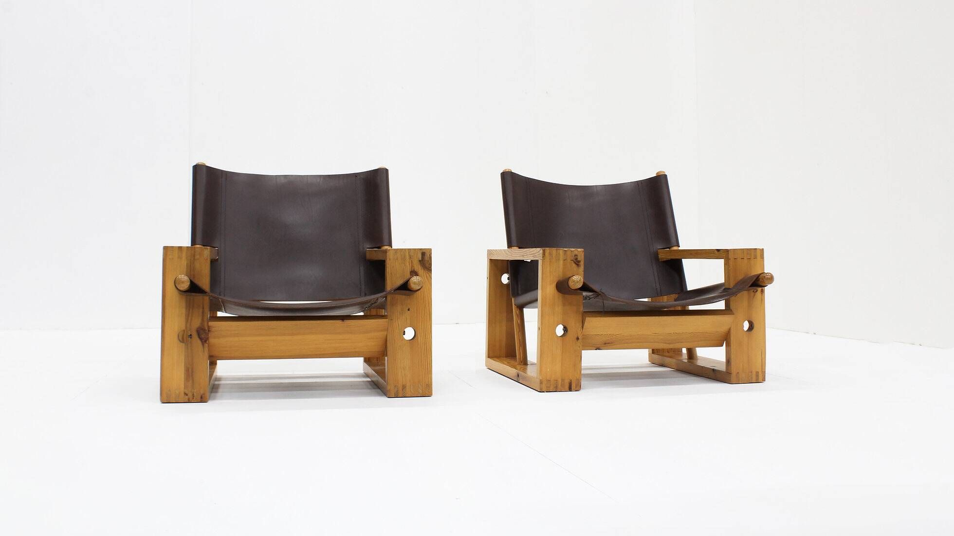 Ate van Apeldoorn pair of lounge chairs for Houtwerk Hattem, Netherlands 1960s