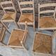 Set of 6 straw chairs