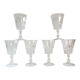 6 Arques crystal red wine glasses, Tuileries model