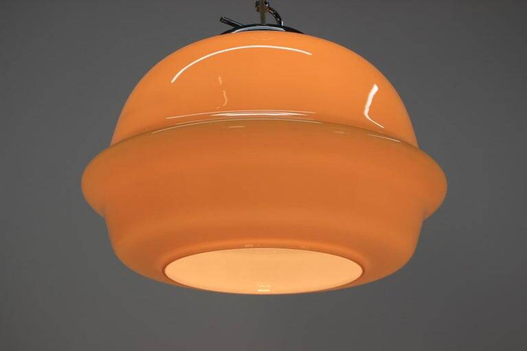 Pendentif en verre de design mid-century, années 1980