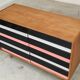 U-453 pink chest of drawers with 8 drawers by Jiri Jiroutek for Interier Praha 1960