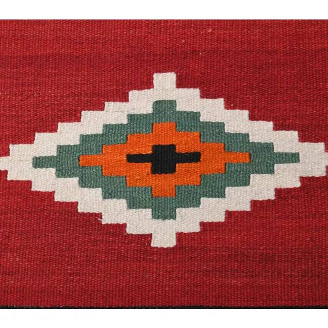 1970s Vintage Turkish Hand-Knotted Wool Cotton Red Runner Rug 83x281