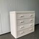 Vintage commode in off-white rattan and bamboo, 1980s.
