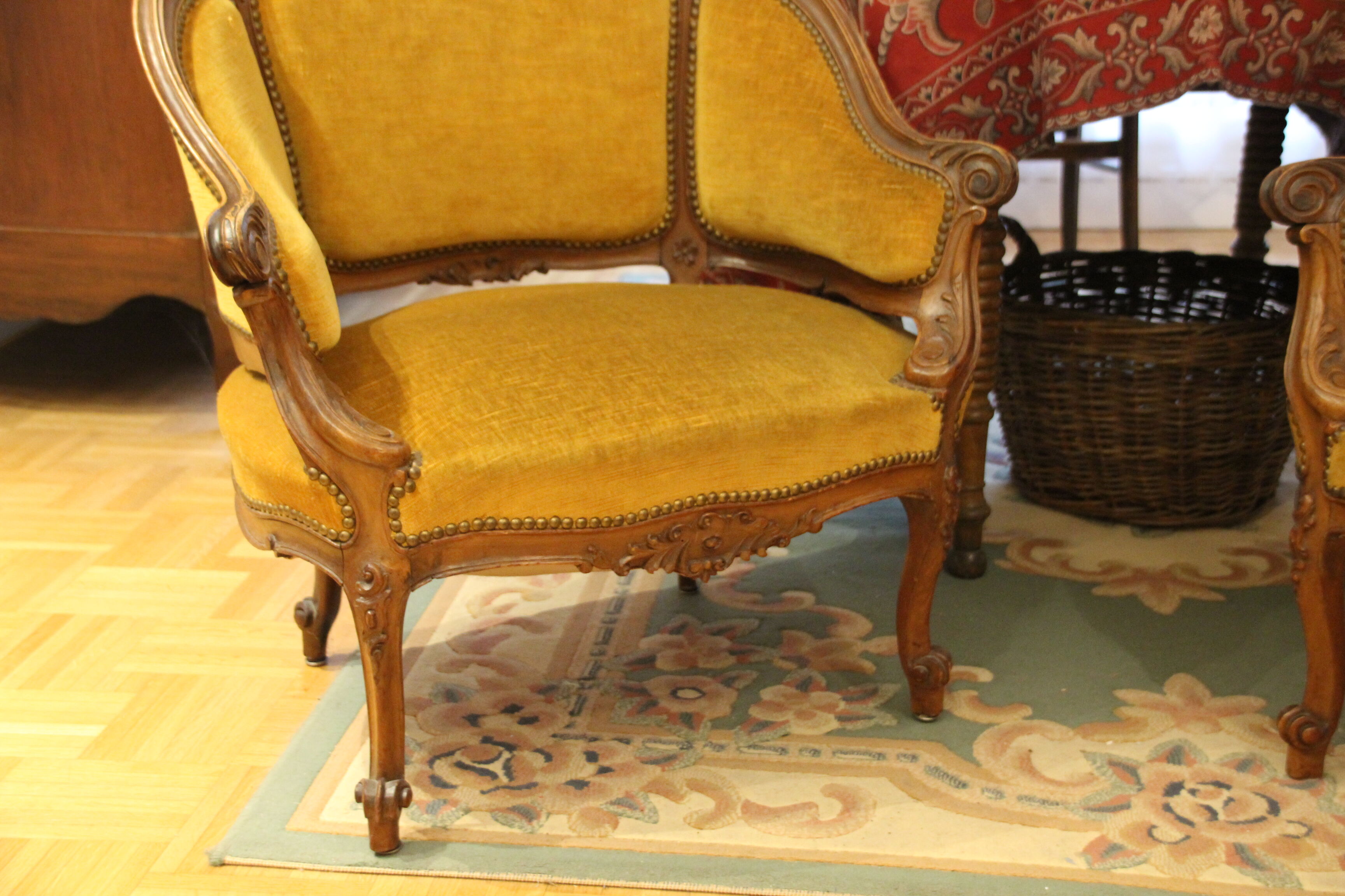 Paire de fauteuils bergères