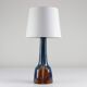 Danish Modern Blue and Brown Ceramic Table Lamp by E. Johansen for Søholm, 1960s