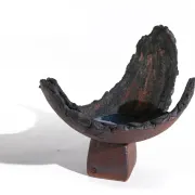 Ceramic / glass sculpture bowl with monogram