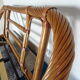 Double rattan bed and his pair of bedsides