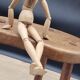 Brutalist bean tripod stool