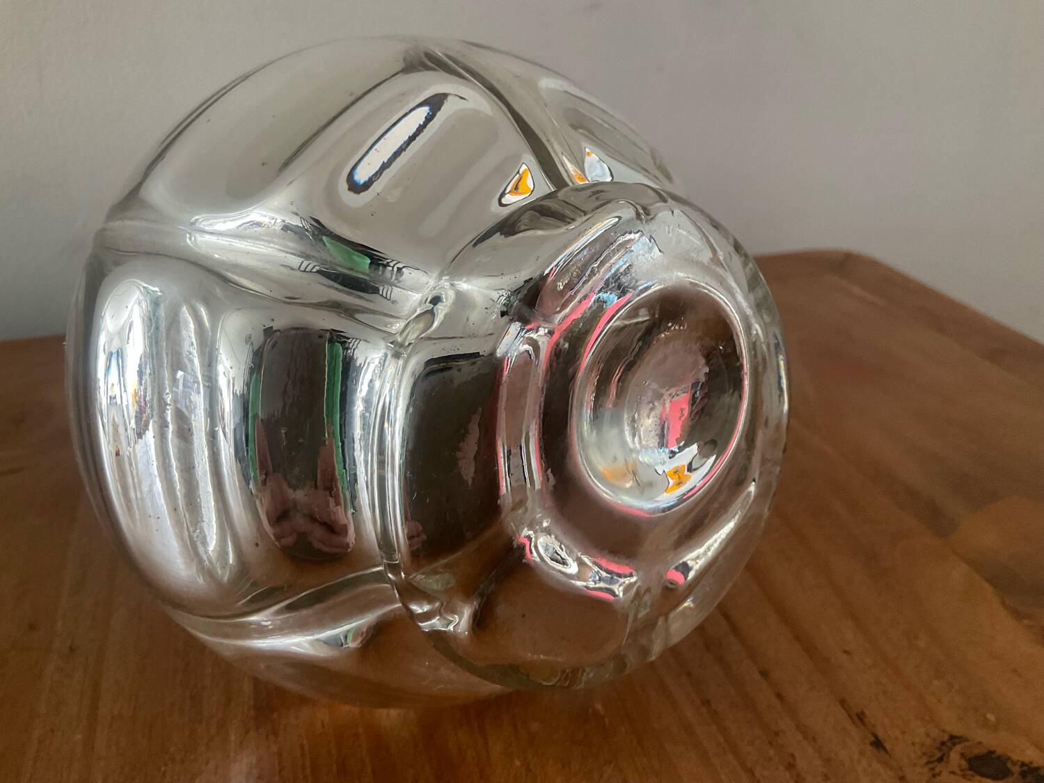 Mercury glass lamp base from the 1950s