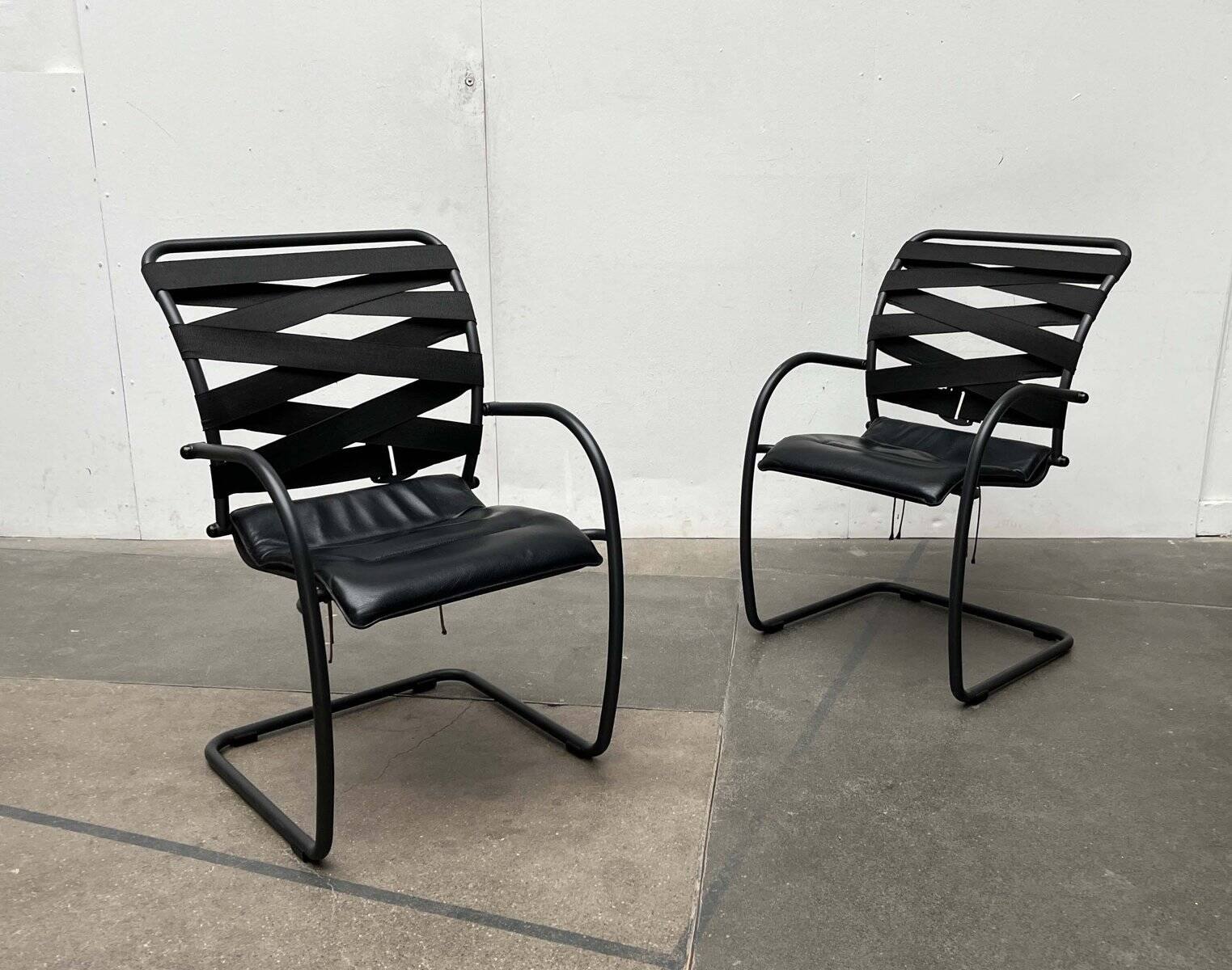 Fauteuils cantilevered Canasta postmodernes italiens par Heron Parigi pour Heron Parigi Design, années 1980, lot de 4
