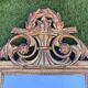 Antique mirror with gilded wood pediment, Louis XVI style