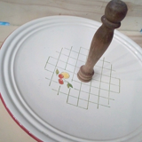 Serviteur porcelaine et bois