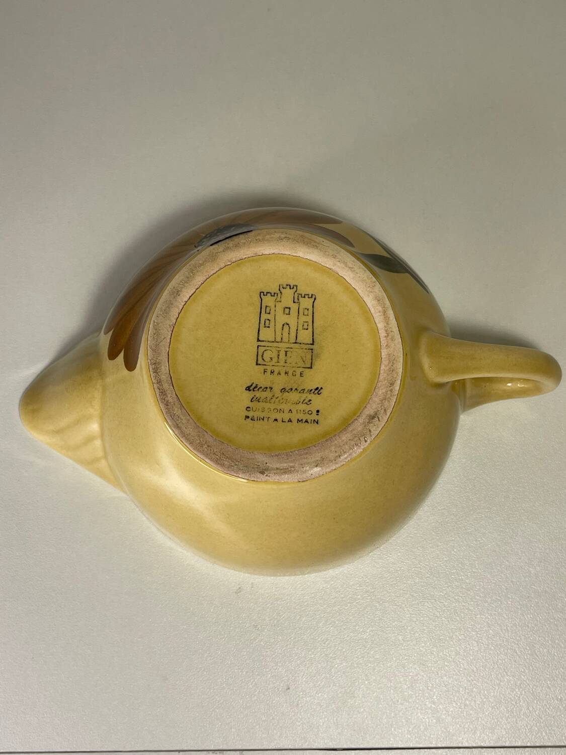 Gien earthenware tureen and gravy bowl set, Tournesol collection