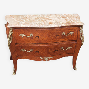 Louis XV style marquetry chest of drawers