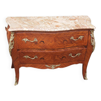 Louis XV style marquetry chest of drawers