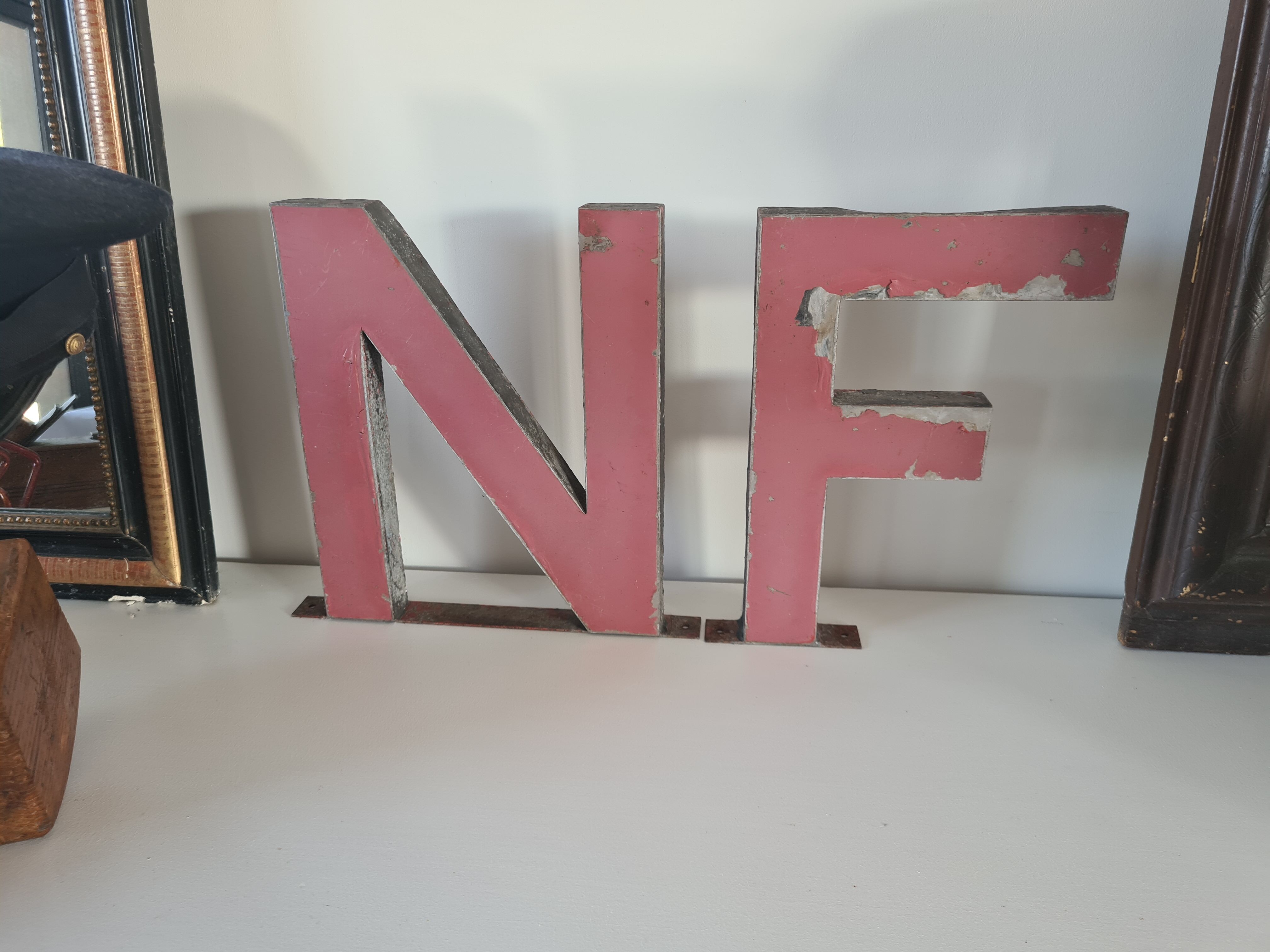Vintage iron letter N