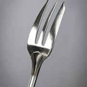 12 dessert forks Christofle Boréal by Luc Lanel, silver-plated metal