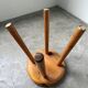 Pine stool assigned to Charlotte Perriand for Les Arcs.