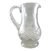 Cut crystal pitcher carafe