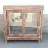 Old square wooden display case