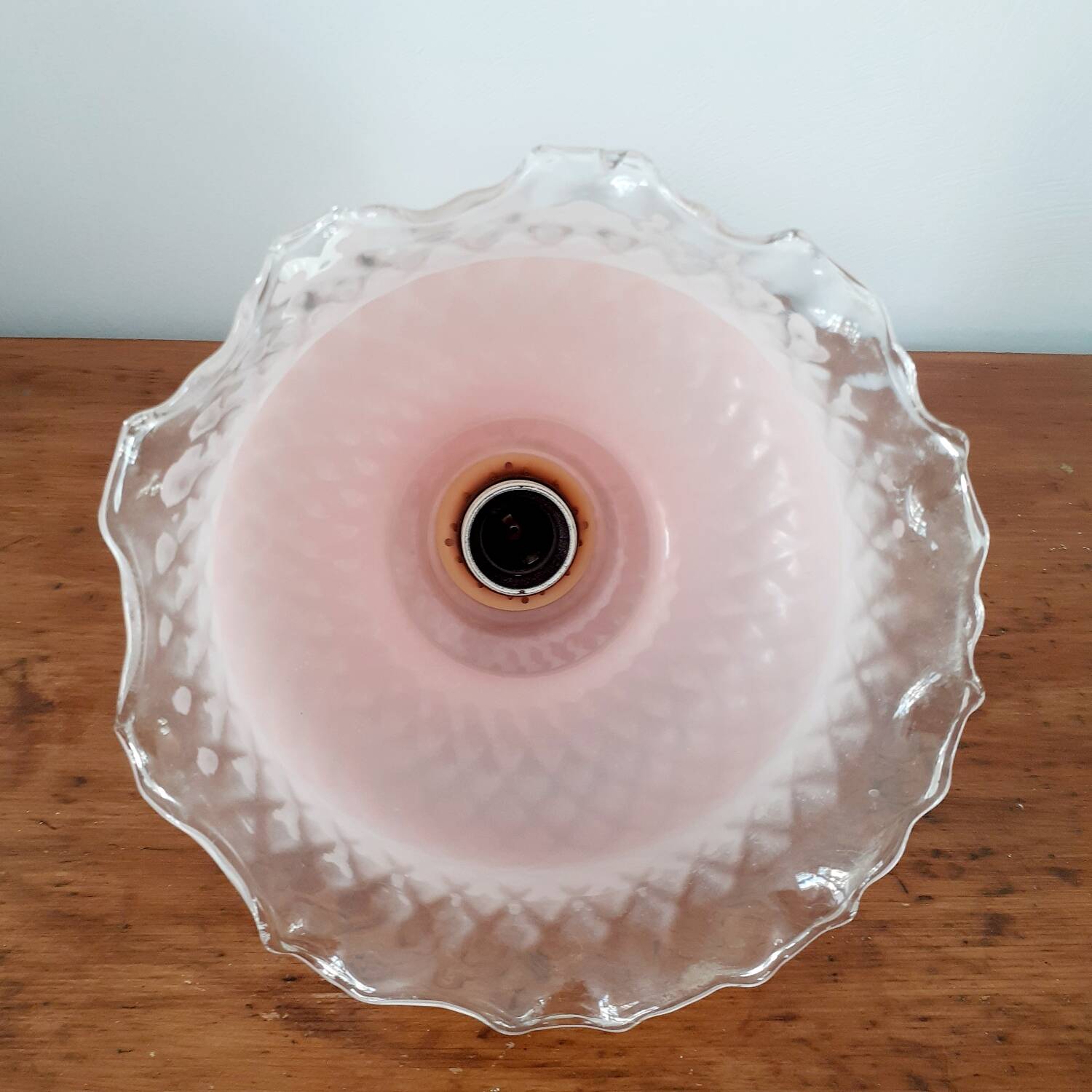 Opaline glass chandelier