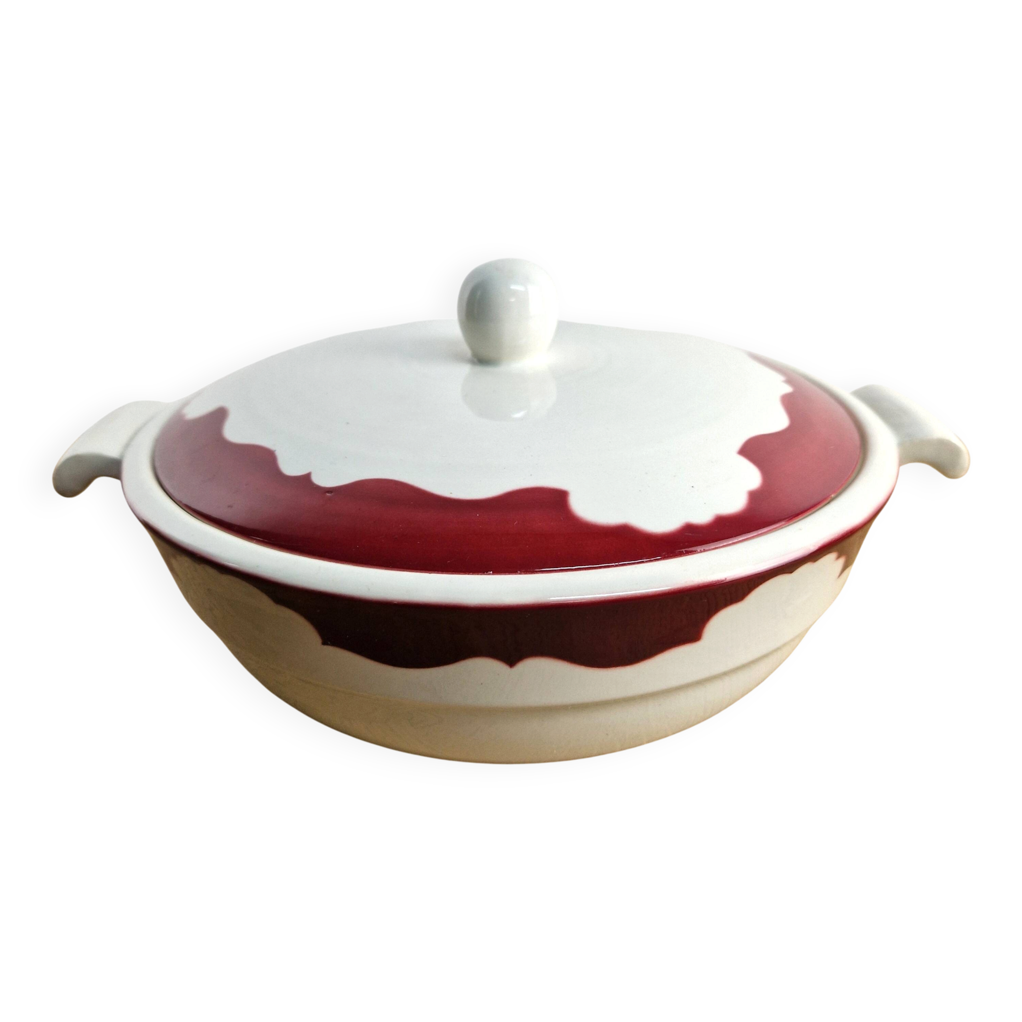 Digoin Sarreguemines soup tureen in earthenware – vintage vegetable dish