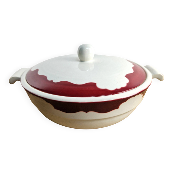 Soupière Digoin Sarreguemines en faïence – légumier vintage