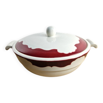 Digoin Sarreguemines soup tureen in earthenware – vintage vegetable dish