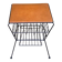 Vintage atomic mid-century modern side table magazine rack