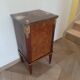 pretty Louis XVI Style bedside cabinet - 1 drawer - 1 Elm Burl marble tray door