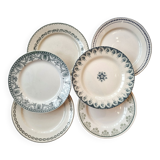 Set of 6 iron earth plates