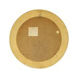 Large Round Wooden Butler Mirror Convex Mirror Witches Eye Gold