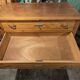 4-drawer chest in raw wood and chrome - art deco style