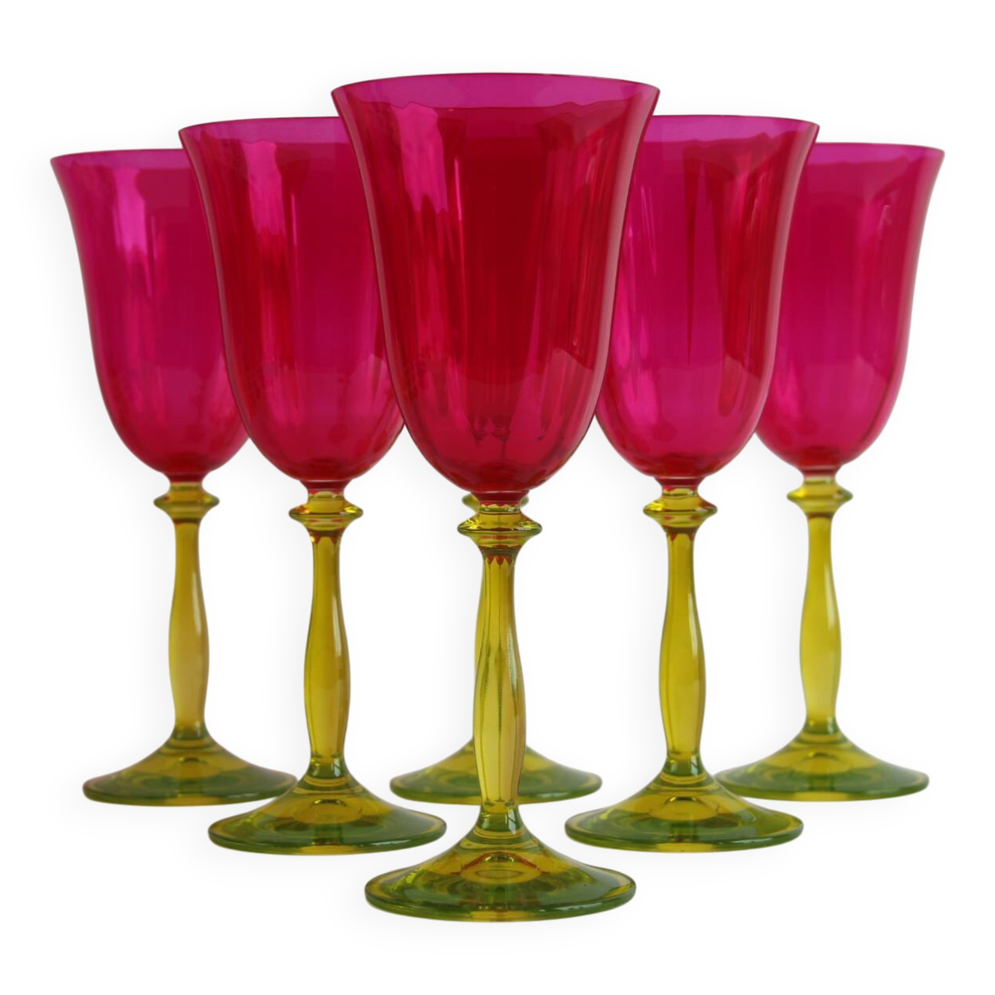 Vintage Crystalex Wine Glasses Set of 6 – Bohemian Glass