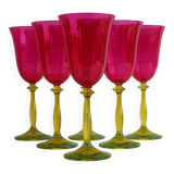 Vintage Crystalex Wine Glasses Set of 6 – Bohemian Glass