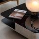 Table basse lounge large - inox - verre fumé - red edition