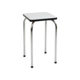 Vintage Retro Gray Formica Stool Chrome Plant Table Side Table