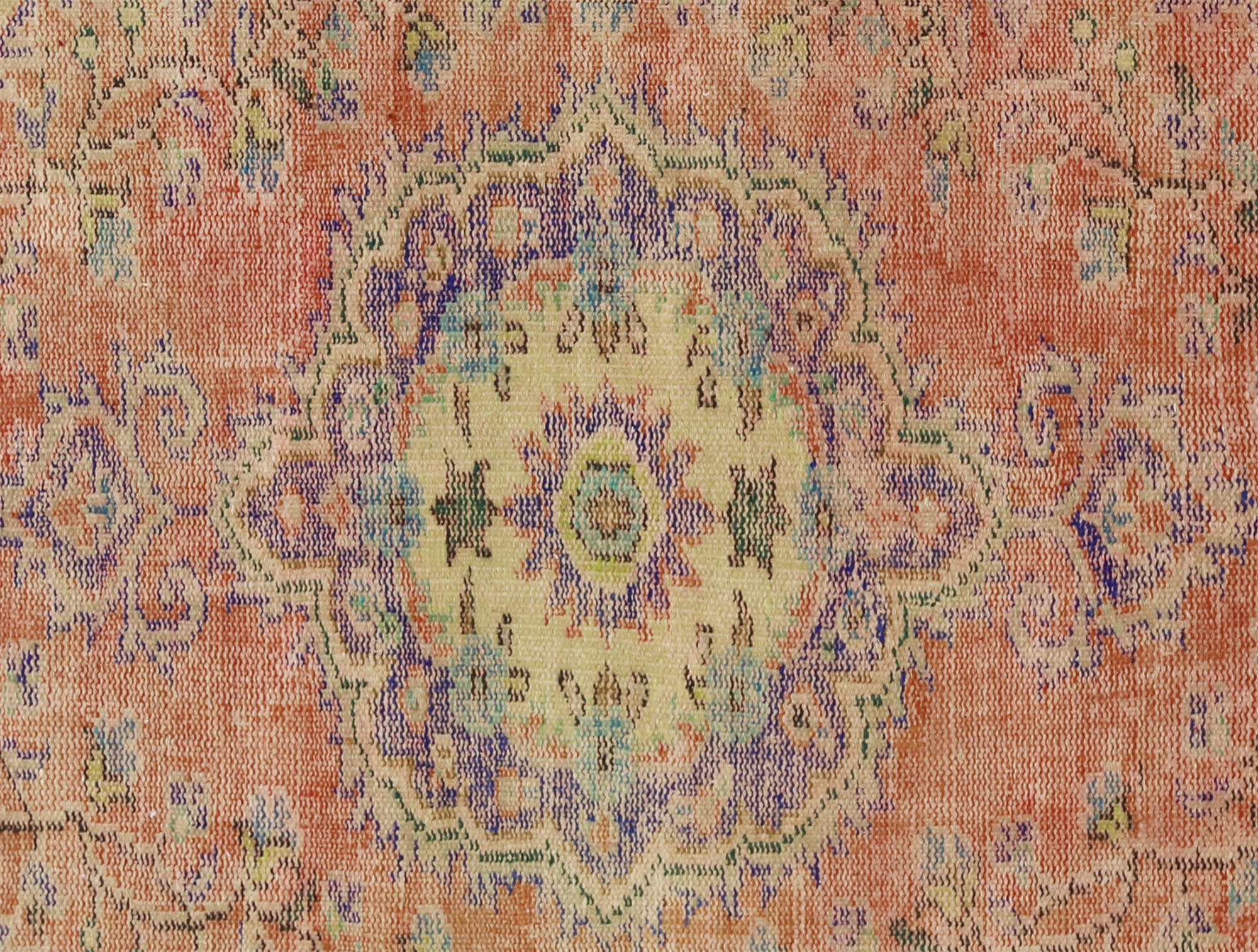 Anatolian handmade vintage rug 230 cm x 140 cm