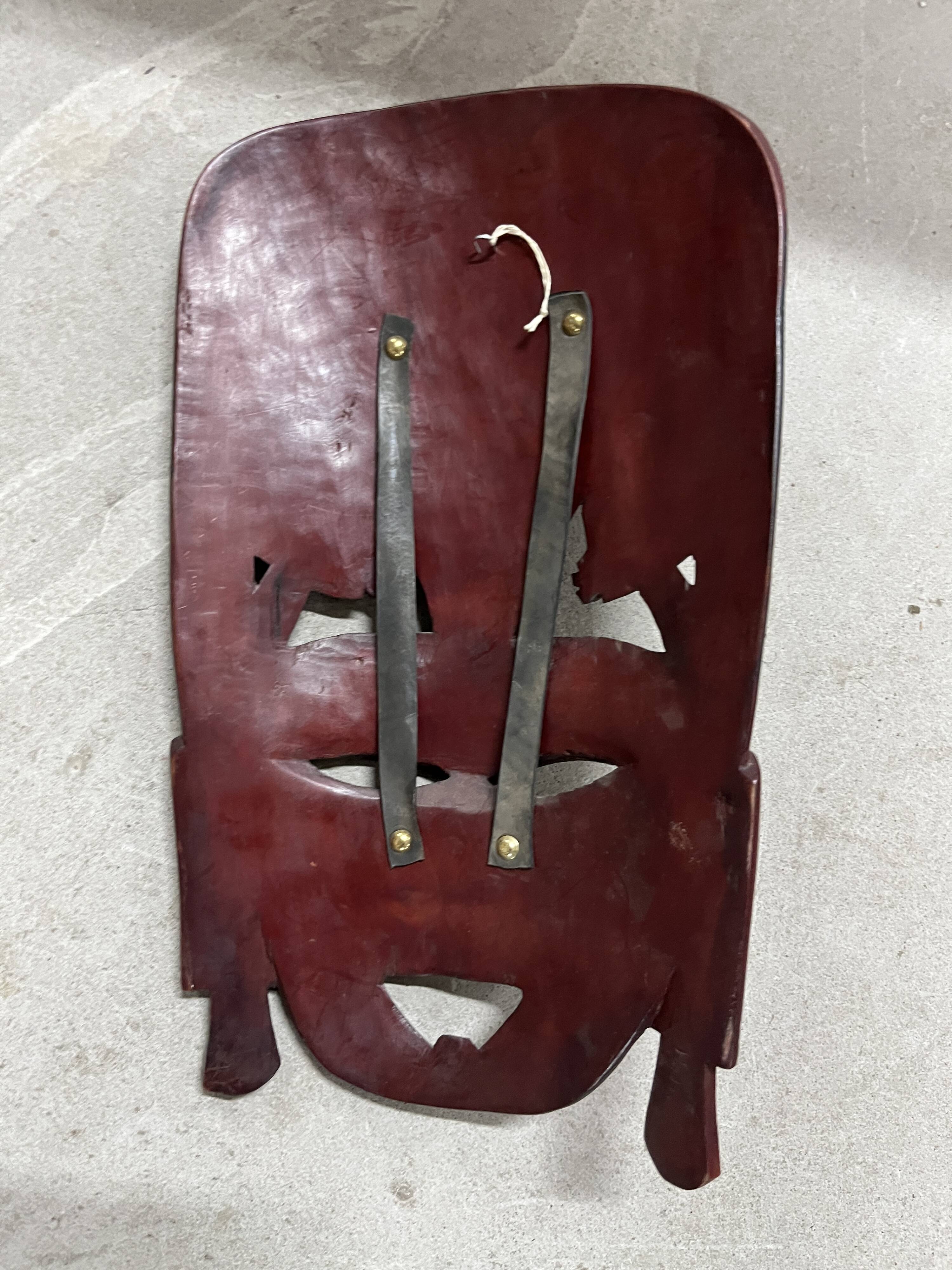 African carved wooden mask from the 1960s