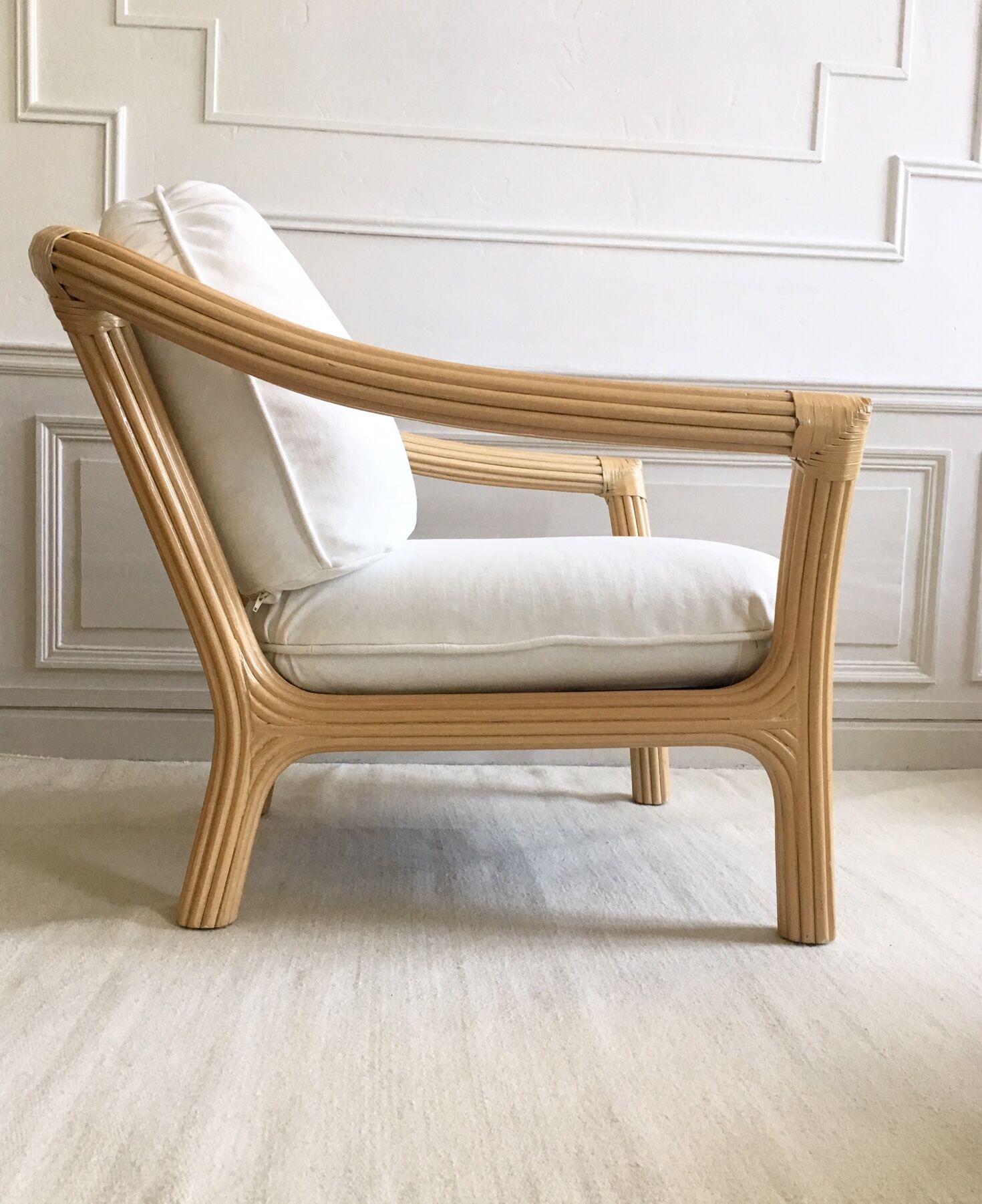 Restored vintage rattan chair