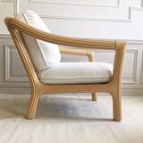 Restored vintage rattan chair