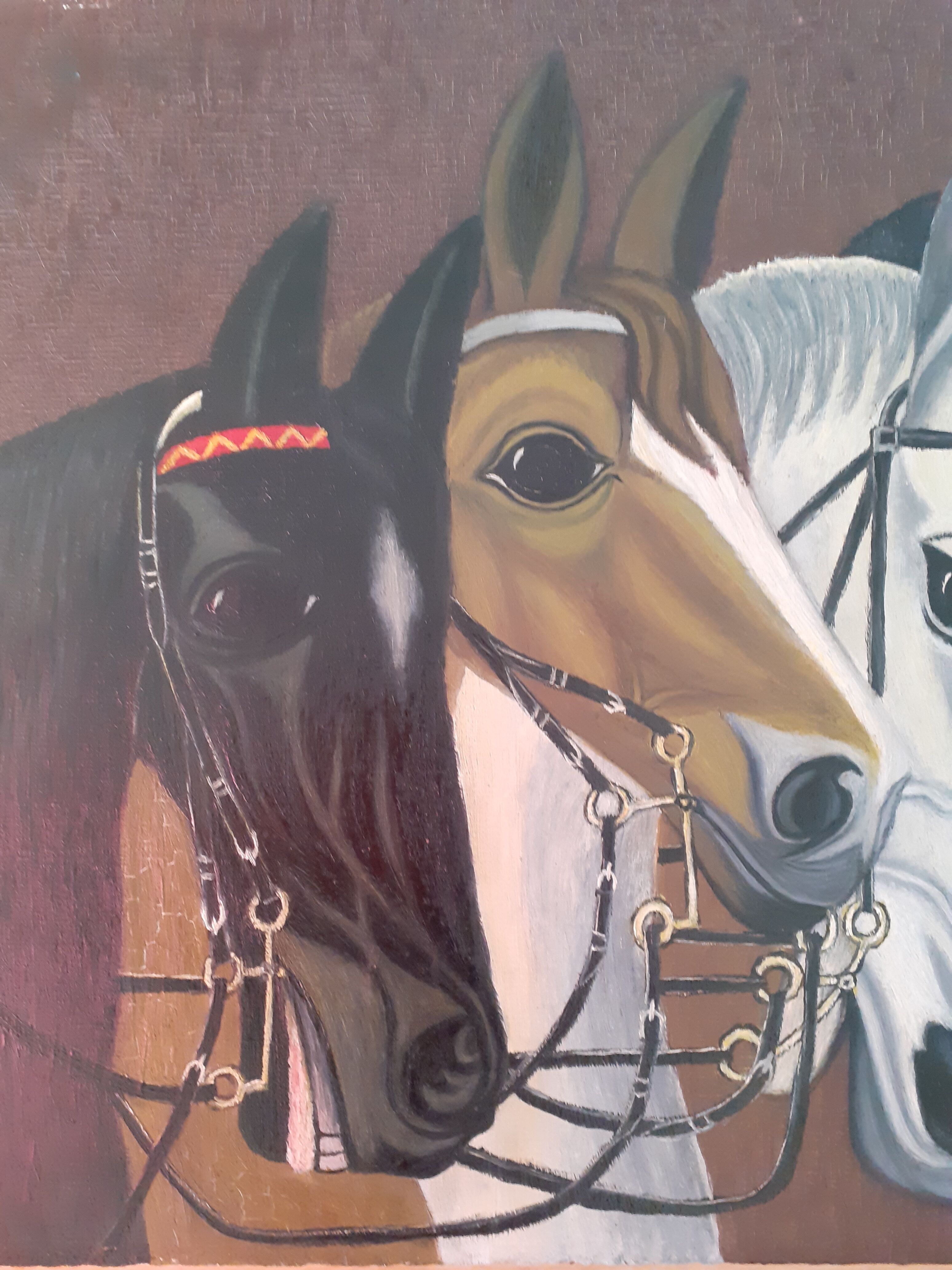 Tableau toile chevaux