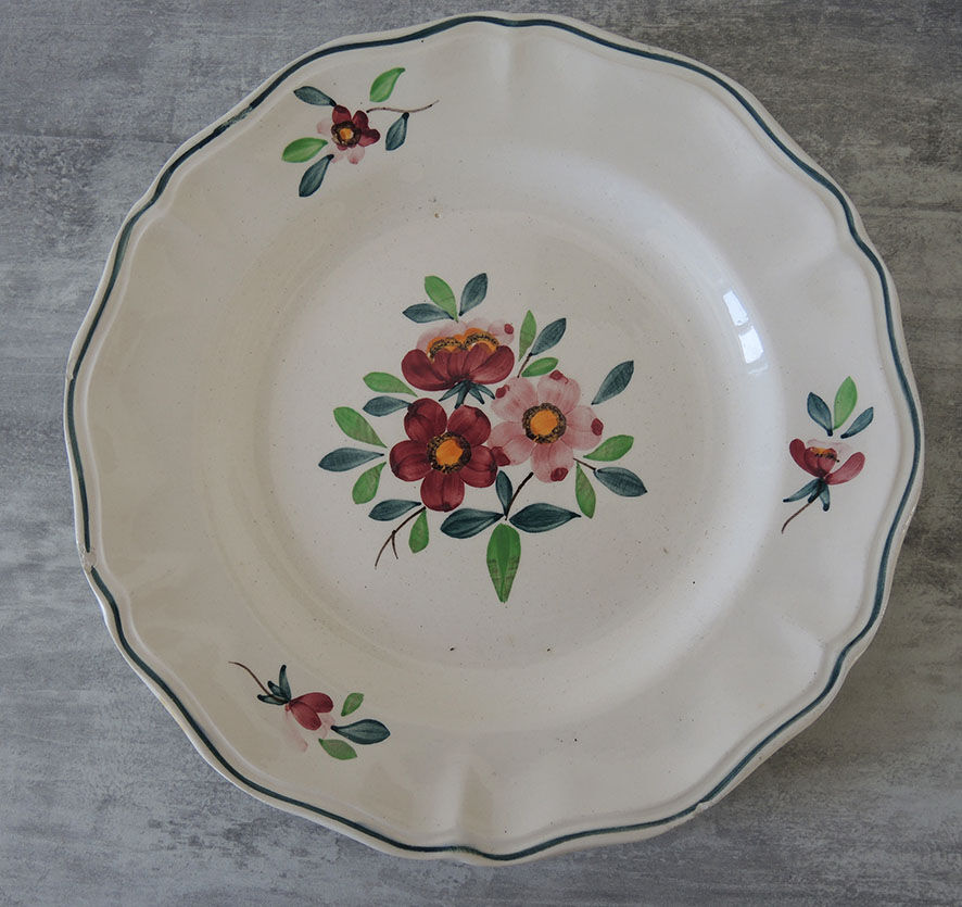 3 ceramic plates Sarreguemines Amazonas