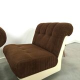 Fauteuil de l'ère spatiale marron avec plastique