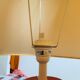 Louis Drimmer ball lamp with label 2000's poppy flowers