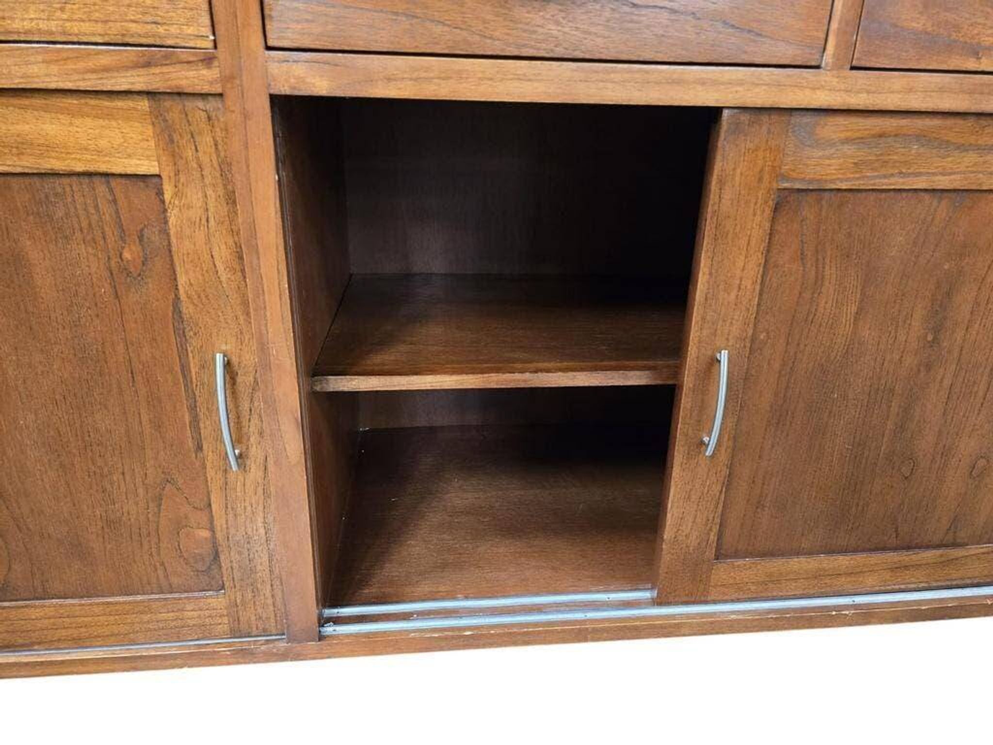 XL vintage wooden display cabinet / sideboard / wall cupboard