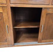 XL vintage wooden display cabinet / sideboard / wall cupboard